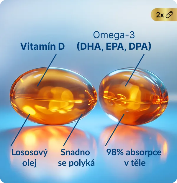 Kapsle OmegaMarine PREMIUM – ilustrace složení