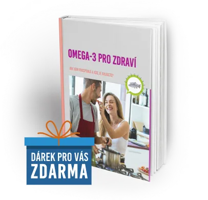 Digitální kniha o omega-3 pro zdraví, s nálepkou: dárek pro vás