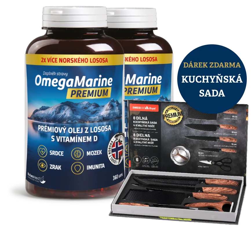 Balení dvou OmegaMarine PREMIUM a kávovar